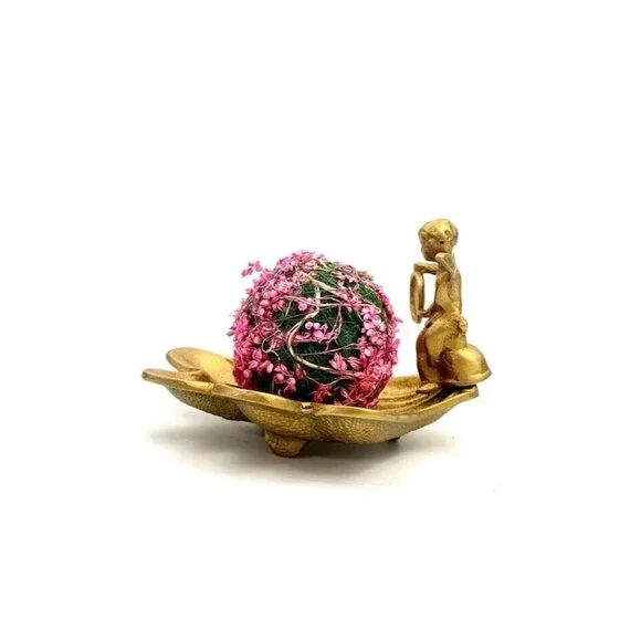 Cherub Soap-dish / Trinket Dish Brass Cherub Design Old vintage French Style